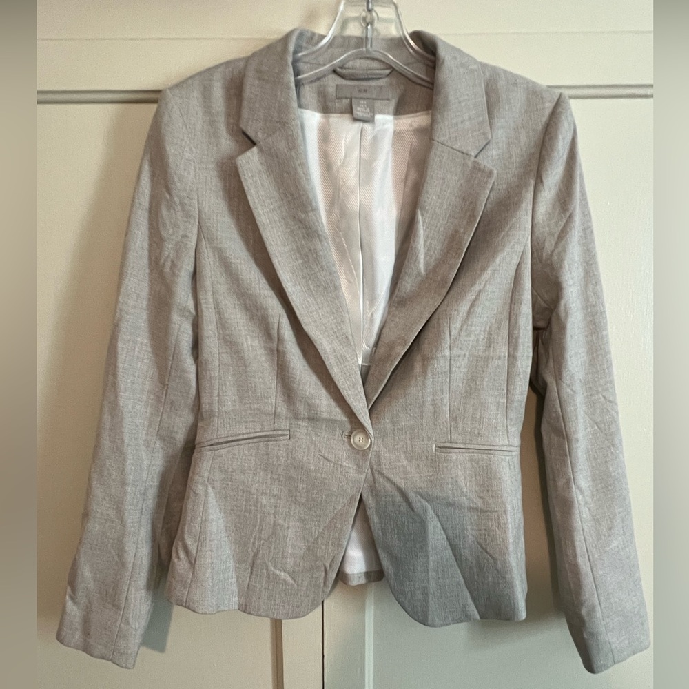 Cream/Grey Blazer